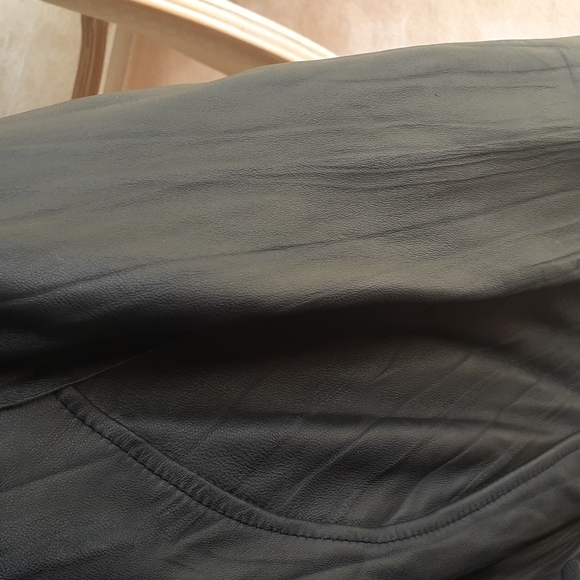 Womens Vintage Black Leather Jacket..brand- INC..size M...NEW - Picture 6 of 14